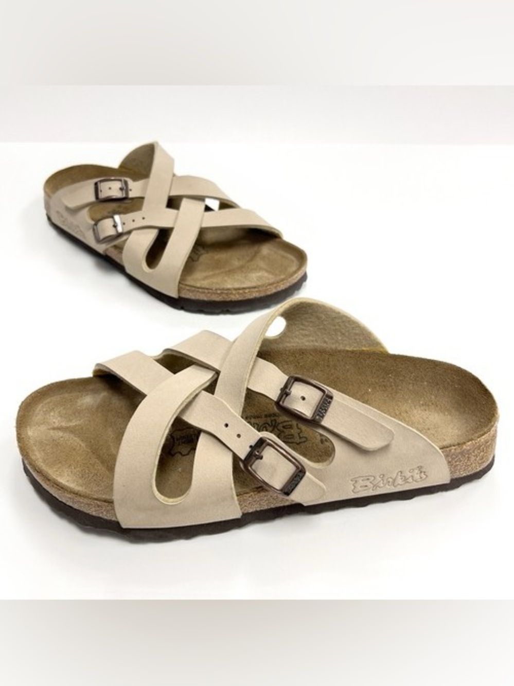 Vintage Birki's by Birkenstock "Calais" criss-cross strap sandal women’s size 10